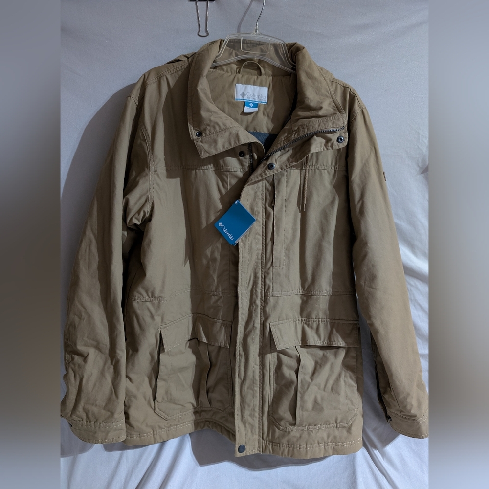 NWT Men's XL Columbia Tan Wander Yonder Hooded Jacket XM3011
